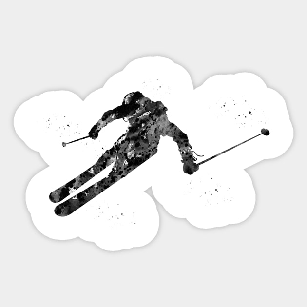 Ski Snow Boarder Sticker by erzebeth